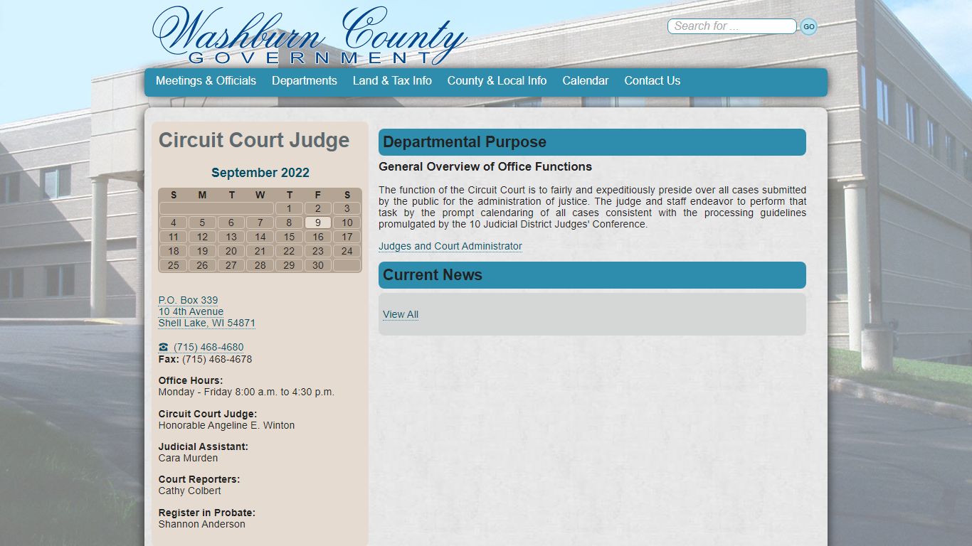 Circuit Court Judge - co.washburn.wi.us